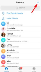 ajotuer un contact sur telegram